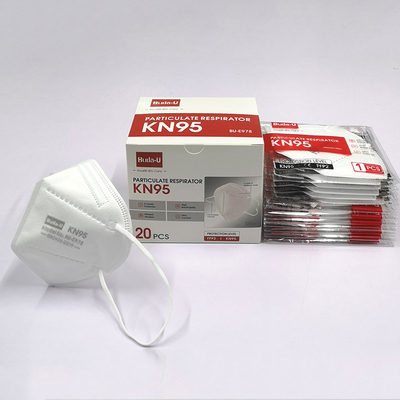 Ελαστική μάσκα αναπνευστικών συσκευών Earloops Covid KN95 που διπλώνει το μισό buda-u Bu-E978