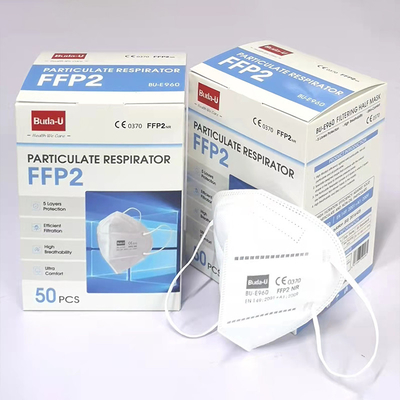 Μοριακή αναπνευστική συσκευή μασκών προσώπου της ΕΕ τυποποιημένη μίας χρήσης FFP2 μη υφανθείσα FFP2 NR, με CE0370
