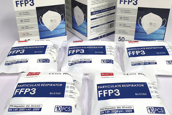FFP3 μόριο που φιλτράρει τη μισή μάσκα, αναπνεύσιμη μοριακή αναπνευστική συσκευή FFP3, άριστο σχέδιο συσκευασίας