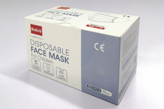 Μπλε μίας χρήσης μάσκα προσώπου Earloop για τα παιδιά, προστατευτική μάσκα προσώπου παιδιών, μάσκα προσώπου 3Ply για τα παιδιά, CE και FDA