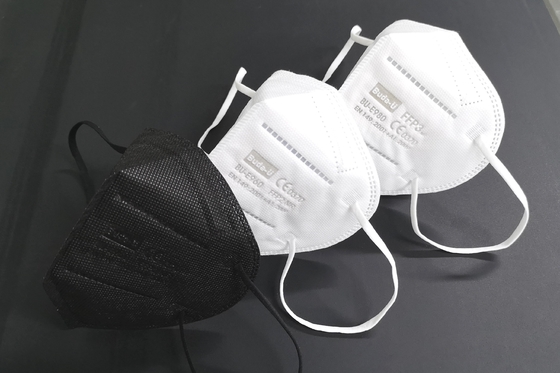 Μαύρο άσπρο CE 0370, μοριακή αναπνευστική συσκευή μασκών προσώπου FFP2 προστατευτικό FFP2 με το CE, FDA
