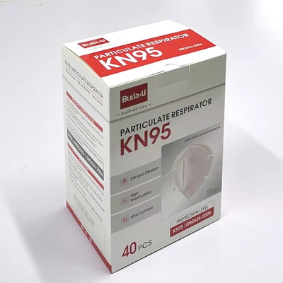 Μη υφανθείσα μοριακή αναπνευστική συσκευή μασκών προσώπου KN95 Earloop, CE &amp; προστατευτική μάσκα FDA KN95 με EUA εξουσιοδοτημένο