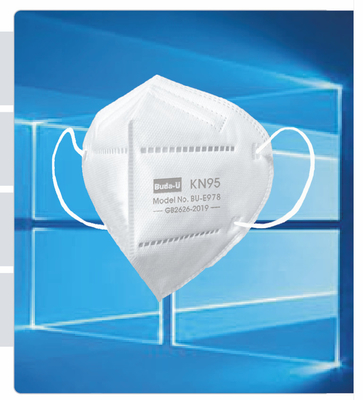 Ελαστική άσπρη KN95 Earloops μάσκα αναπνευστικών συσκευών του buda-u για το δίπλωμα COVID προστατευτικό