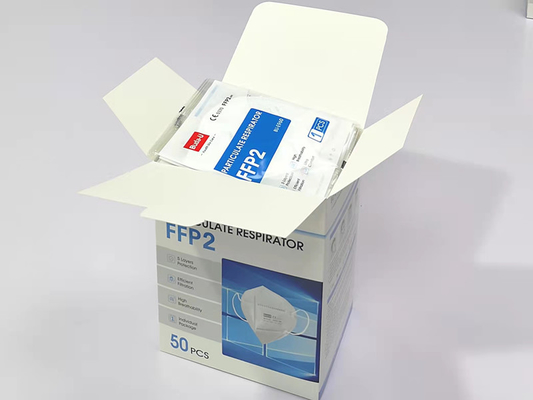 Αρσενικό και θηλυκό ενιαίο πακέτο 50pcs/Box αναπνευστικών συσκευών ενηλίκων FFP2 μοριακό
