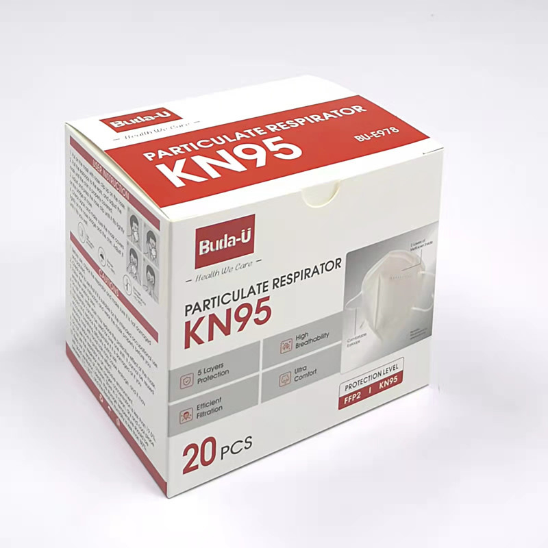 Earloops που αποτυπώνει τη μάσκα αναπνευστικών συσκευών KN95 με την αποδοτικότητα διήθησης 95% σε ανάγλυφο
