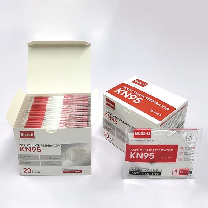 Άσπρο αντι PM2.5 FDA μασκών προσώπου αναπνευστικών συσκευών KN95 φιλτράροντας εγκεκριμένο