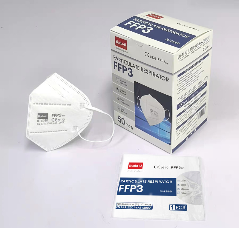 FFP3 αναπνευστική συσκευή ονομαστικών αξιών, μίας χρήσης μάσκα προσώπου CE FFP3 NR 50Pcs/Box