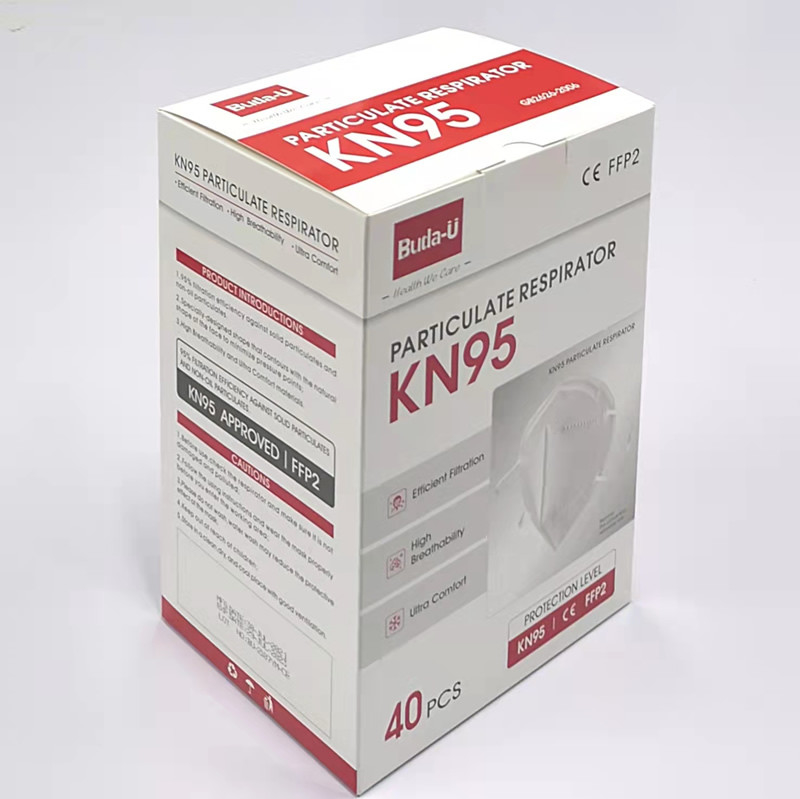Το λευκό πιστοποίησε συνολικά 5 KN95 μοριακών στρώματα μασκών αναπνευστικών συσκευών για COVID 19