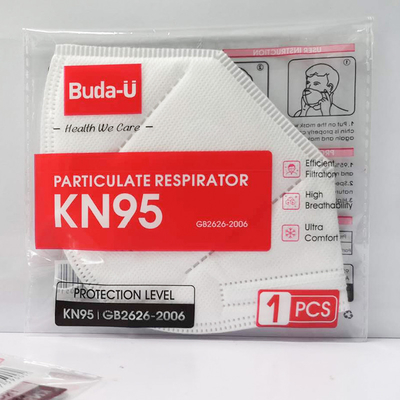 GB2626-2019 τυποποιημένη μάσκα αναπνευστικών συσκευών του buda-u άσπρη KN95