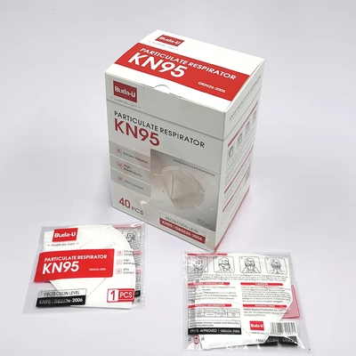 Εγκεκριμένη από την EUA Αναπνευστική μάσκα μίας χρήσης KN95 5 στρώσεων