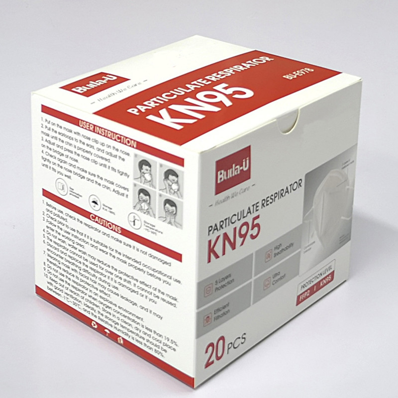 5 μοριακή αναπνευστική συσκευή στρώματος KN95, FDA μασκών προσώπου KN95 εγκεκριμένο